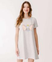 Camisola Estampa Dumbo Manga Curta Disney Cinza-44006 Camisola Estampa Dumbo Manga Curta Disney Cinza-44006
