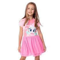 Camisola Fantasia Infantil Manga Curta Gata Fada Puket 030402701