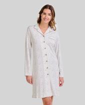 Camisola Feminina Aberta com Estampa de Círculos Macia Cinza Lohe