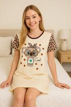 Camisola Feminina Adulta Estampa Frontal Manga Curta Camisola Feminina Adulta Estampa Frontal Manga Curta