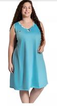 Camisola Feminina Adulto linha Plus Size Regata com Detalhe Bordado