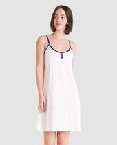 Camisola Feminina Alças Poá Macia Azul Marinho Lohe Camisola Feminina Alças Poá Macia Azul Marinho Lohe