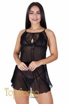 Camisola Feminina com decote e calcinha - Lingerie Linha Noite 6040