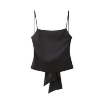 Camisola Feminina com Renda - Sem Costas, Alças Finas e Gola Quadrada - Estilo Vintage