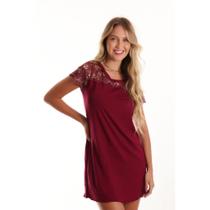 Camisola Feminina Confortável em Viscose e Detalhes em Renda Camisola Feminina Confortável em Viscose e Detalhes em Renda
