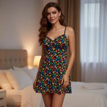 Camisola Feminina DeMillus FruFru Tule Transparente Sexy -