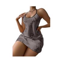 Camisola Feminina Elegante com Estampa de Coração, Gola Redonda e Costas Cruzadas