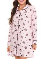 Camisola Feminina Longa com Abertura Minnie Mouse 32.03.0027