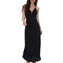 Camisola Feminina Longa Decote Tiras