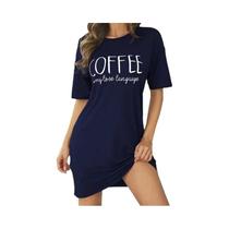 Camisola Feminina Manga Curta Desenho Animado Leite Seda Doce Casual Pijamas Sleepdress