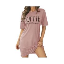 Camisola Feminina Manga Curta - Desenho Animado, Leves e Confortáveis - Pijamas Casual Camisola Feminina Manga Curta - Desenho Animado, Leves e Confortáveis - Pijamas Casual