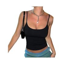 Camisola Feminina Sem Mangas Com Alça Espaguete, Camisola De Verão Harajuku Y2K Vintage, Top Curto Camisola Feminina Sem Mangas Com Alça Espaguete, Camisola De Verão Harajuku Y2K Vintage, Top Curto