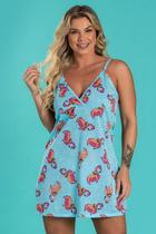 Camisola Feminino Flamingo E Bicho Preguiça