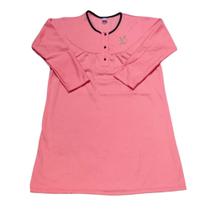 Camisola Flanelada Senhora Botoes Frente Manga Longa Inverno