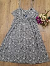 Camisola gestante amamentação alça fina Cinza Tam. P