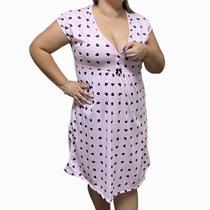 Camisola Grávida Manga Curta Amamentação Rosa Coração Camisola Grávida Manga Curta Amamentação Rosa Coração