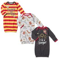 Camisola Harry Potter, pacote com 3 vestidos de dormir de 0 a 6 meses