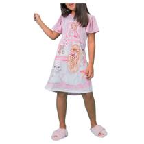 Camisola Infantil Feminina Kukiê Bichinhos Rosa - 75330