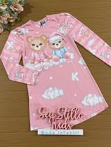 Camisola Infantil Inverno Kukiê Rosa Ursinhas com Strass