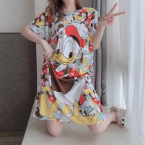 Camisola Infantil Kawaii Disney - Verão, Manga Curta, Mickey, Minnie, Donald e Margarida