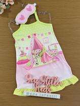 Camisola Infantil Kukie Verão Verde Ursinha Com Tapa Olho Camisola Infantil Kukie Verão Verde Ursinha Com Tapa Olho