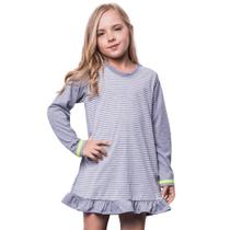 Camisola Infantil Manga Longa Cinza Listrada