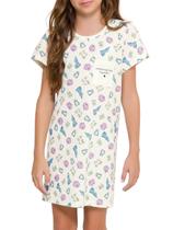 Camisola Infantil Menina Curta Espaço Pijama 4050039