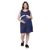 Camisola Linda Gestante Regata Amamentação em Poá com Renda