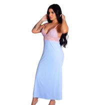 Camisola Longa de Amamentação Elegante Confortável Vestido de Dormir Prático Lingerie Maternal