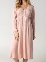 Camisola Longa Inspirate 160720 Feminina Homewear Renda e Viscose T. P/GG Camisola Longa Inspirate 160720 Feminina Homewear Renda e Viscose T. P/GG