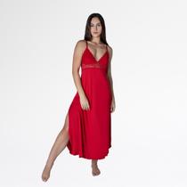 Camisola Longa Nadador Renda Luxo Alças Cruzadas Conforto