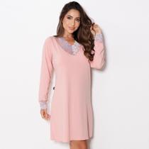 Camisola Lorena Renda Bicolor Manga Longa Camisola Lorena Renda Bicolor Manga Longa