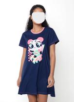 Camisola Manga Curta Algodão Feminina Panda Miami Puket