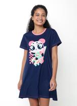 Camisola Manga Curta Algodão Feminina Panda Miami - Puket