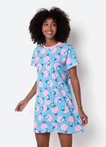 Camisola Manga Curta Algodão Feminina Stitch - Puket Camisola Manga Curta Algodão Feminina Stitch - Puket