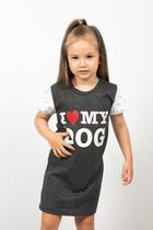 Camisola Manga Curta Feminino Infantil-I Love My Dog-Ossinho