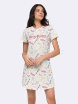 Camisola Manga Curta Infantil Harry Potter em Malha Penteada Camisola Manga Curta Infantil Harry Potter em Malha Penteada