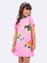 Camisola Manga Curta Infantil Meninas Superpoderosas Rosa Camisola Manga Curta Infantil Meninas Superpoderosas Rosa