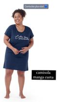 Camisola manga curta plus size