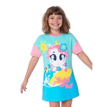 Camisola Manga Curta Viscolycra Menina Unicórnio Aloha - Puket