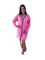 Camisola manga longa com botões adulta Sonhar Sleepwear - REF 514