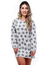 camisola manga longa fechado minie pijama inverno