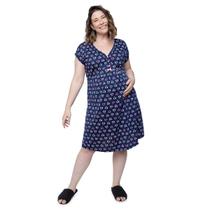 Camisola Maternidade Amamentação com Botões Corações Linda Gestante