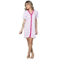 Camisola Maternidade Com Botão Frente Manga Curta Camisola Maternidade Com Botão Frente Manga Curta