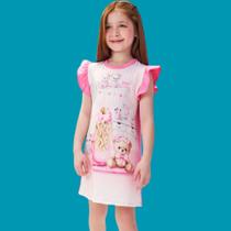 Camisola Menina Cinti Algodão Estampa Menina Rosa/Branco Camisola Menina Cinti Algodão Estampa Menina Rosa/Branco