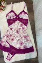 Camisola Microfibra Estampada com Calcinha - Cod. 0471