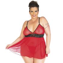 Camisola Plus Size Assanhada Preta