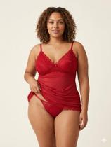 Camisola Plus Size em Malha Fria com Renda e Alças Ajustáveis para Conforto e Elegância