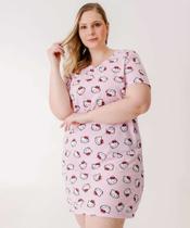 Camisola Plus Size Estampa Hello Kitty Sanrio-87070 Camisola Plus Size Estampa Hello Kitty Sanrio-87070