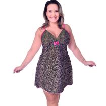 Camisola Plus size feminina estampada em liganete malha fria sem bojo tamanho G1 ao G5 Ashiaki